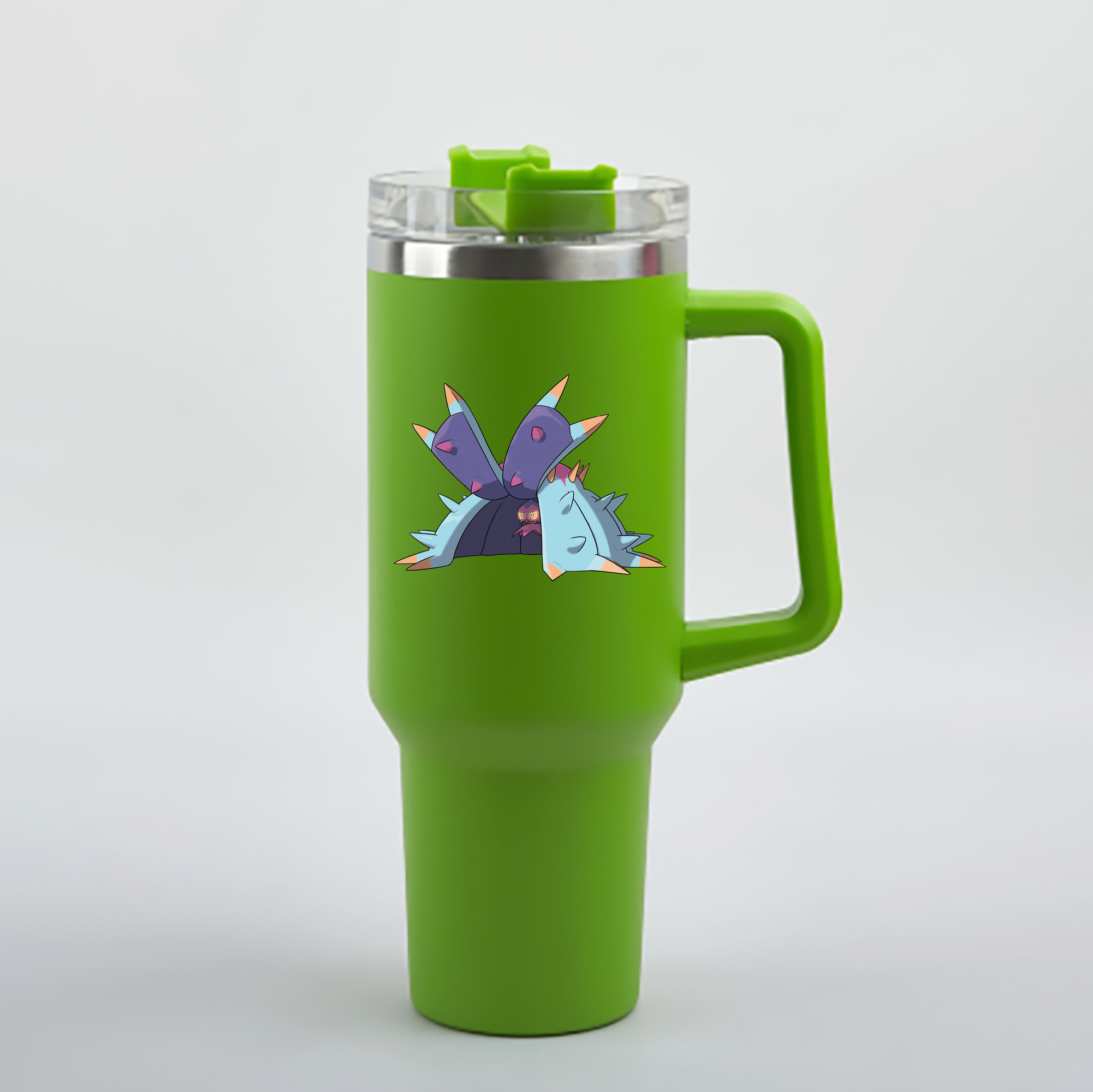 （画像用） ポケットモンスター Pokémon 1200mL車用タンブラー - クリスタルステッカー（プラスチックストロー付き）